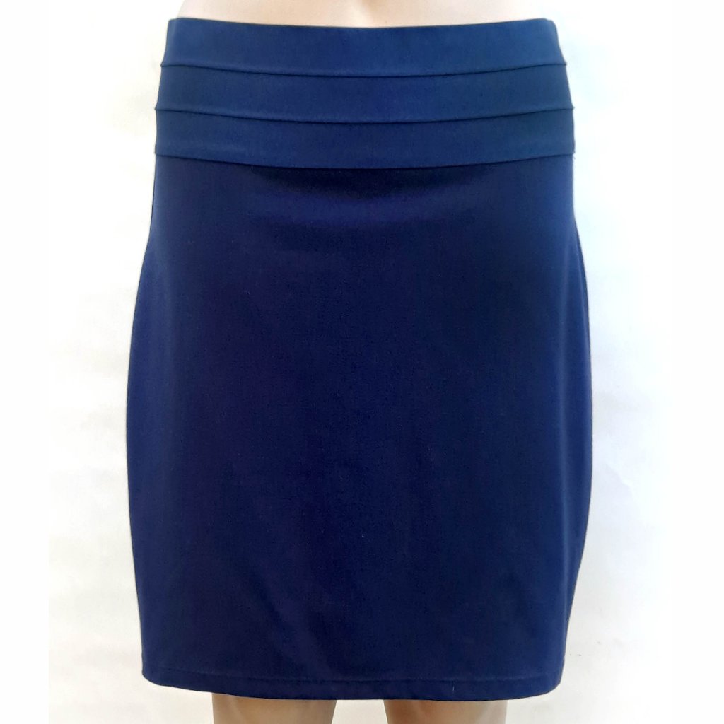 Max Studio Elastic Waist Blue Skirt